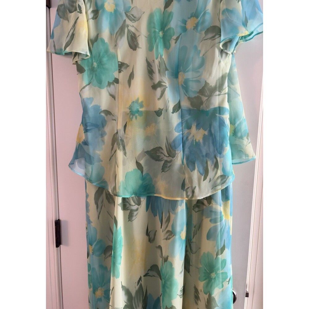 Sherri Martin VTG Pastel Size  18W  Formal Midi Chiffon Fully Lined Formal Dress - Picture 6 of 16